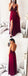 Floor-length Spaghetti Straps Sequins V-neck Split Red Long Prom Dress, PD0133