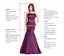 Simple Dark Green Satin Mermaid Long Evening Prom Dresses, Custom Side Slit Prom Dress, MR8698
