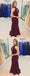 Mermaid Halter Sleeveless Sexy Beading Long Prom Dresses, PD0143