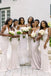 Simple Mismatched Spaghetti Straps Long Mermaid Custom Bridesmaid Dresses , BN1233