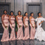 Sweet Heart Satin Long Mermaid Custom Bridesmaid Dresses , BN1237