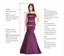 Floor-length Royal Blue Chiffon A-line One Shoulder Long Evening Prom Dresses, MR9197