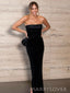 Formal Strapless Mermaid Black Long Evening Prom Dresses, MR0025