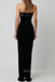 Formal Strapless Mermaid Black Long Evening Prom Dresses, MR0025