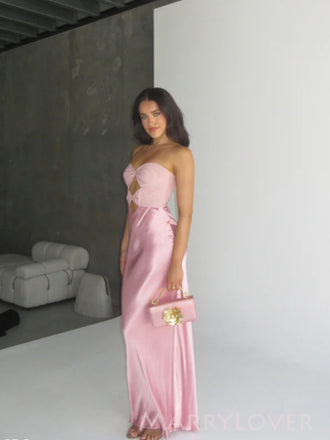 Sexy Pink Mermaid Sweetheart Long Evening Prom Dresses, MR0029