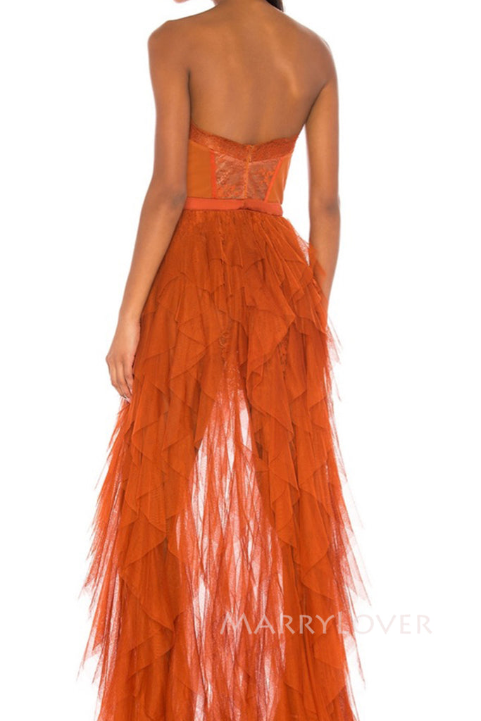 Morden Tulle Lace Sweetheart Long Evening Prom Dresses, MR0066