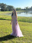 Purple Tulle Appliques A-line Long Evening Prom Dresses Sweetheart, MR0072