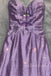 Sheath Purple Sparkly Sweetheart Long Evening Prom Dresses, Mermaid Side Slit Prom Dress, MR0094