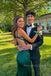 Simple Backless Emerald Green Satin Long Evening Prom Dresses, Mermaid Prom Dress, MR0109