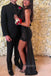 Sexy Black Appliques Mermaid Long Evening Prom Dresses, Deep V-neck Prom Dress, MR0160