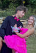 Pink Chiffon Sweetheart Short Evening Prom Dresses, Backless Homecoming Dress, MR0164