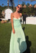 Gorgeous Sage Green Chiffon Sweetheart Long Evening Prom Dresses, Strapless Prom Dress, MR0168