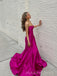 Formal Pink Satin Sweetheart Long Evening Prom Dresses, Mermaid Prom Dress, MR0179