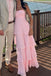 Popular Sweetheart Pink Chiffon Long Evening Prom Dresses, A-line Prom Dress, MR0239
