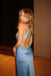 Simple Deep V-neck Satin Long Evening Prom Dresses, Mermaid Prom Dress, MR0266