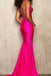 Sexy Mermaid Spaghetti Straps Navy Blue Long Evening Prom Dresses, V-neck Prom Dress, MR0302