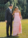 Pink Chiffon Sweetheart A-line Long Evening Prom Dresses, MR9392