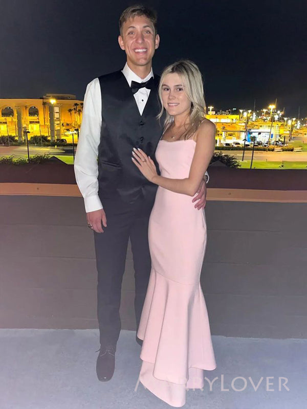 Gorgeous Pink Mermaid Long Evening Prom Dresses, Spaghetti Straps prom dress, MR9403