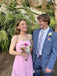 Sweetheart Pink Chiffon Long Evening Prom Dresses, A-line Prom Dress, MR9417