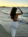 Backless Spaghetti Straps Long Evening Prom Dresses, Mermaid Beach Wedding Dress, MR9436