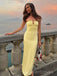Sweet heart Yellow Mermaid Long Evening Prom Dresses, MR9528