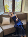 Formal Navy Blue Mermaid Long Evening Prom Dresses, Spaghetti Straps Prom Dress, MR9531