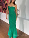 Simple Green Mermaid Sweet Heart Long Evening Prom Dresses, MR9541