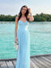 Elegant Sweetheart Blue Chiffon Long Evening Prom Dresses, MR9547