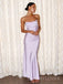 Gorgeous Satin Mermaid Strapless Long Evening Prom Dresses, MR9548