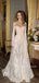 Formal Off Shoulder Long Sleeves A-line Lace Long Wedding Dresses, MR9552