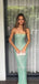 Simple Mermaid Sequins Strapless Long Evening Prom Dresses, MR9560