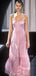 Sweetheart Pink Long Evening Prom Dresses, A-line Strapless Prom Dress, MR9582