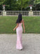 Formal Straps Mermaid Pink Long Evening Prom Dresses, MR9586
