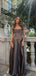 Popular Spaghetti Straps Satin Long Evening Prom Dresses, MR9591