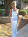 Halter Mermaid Satin Long Evening Prom Dresses, MR9610