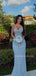 Sparkly Blue Sequins Mermaid Long Evening Prom Dresses, Sweetheart Prom Dress, MR9614