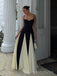 Formal Black Spaghetti Straps Long Evening Prom Dresses, MR9629