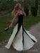 Formal Black Spaghetti Straps Long Evening Prom Dresses, MR9629