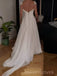 Formal White Chiffon Long Evening Prom Dresses, A-line Wedding Dress, MR9634