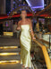 Simple Strapless Yellow Mermaid Long Evening Prom Dresses, MR9640