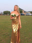 Unique Sparkly Gold Sweetheart Beaded Long Evening Prom Dresses, MR9658