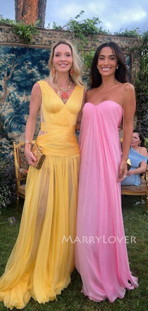 Sexy See Through Chiffon Long Evening Prom Dresses, MR9662