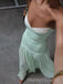 Sweetheart Sage Green Chiffon Long Evening Prom Dresses, MR9663