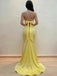 Lovely Sweetheart Mermaid Yellow Long Evening Prom Dresses, MR9664