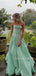 Formal Strapless A-line Blue Long Evening Prom Dresses, MR9666