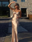 Simple Mermiaid Spaghetti Straps Long Evening Prom Dresses, MR9672