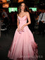 Formal A-line  V-neck Strapless Satin Long Evening Prom Dresses, MR9699