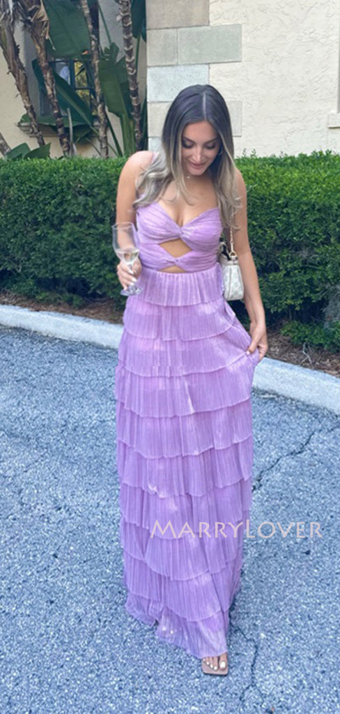 Popular Purple A-line Sweetheart Long Evening Prom Dresses, MR9772