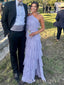 Halter Lavender Tulle Long Evening Prom Dresses, MR9773