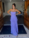 Elegant Sweetheart Purple Chiffon Long Strapless Evening Prom Dresses, MR9774